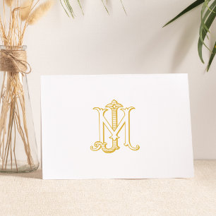 Carte COULEUR MODIFICATIVE JM Monogramme MJ Monogramme C