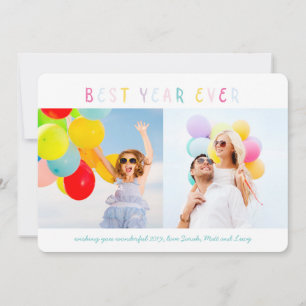 Carte couleur multi photo nouvelle année