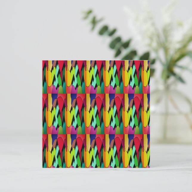 Carte Couleur noire avec design d'art au milieu (Debout devant)