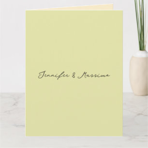 Carte Couleur pastel personnalisée nom minimaliste perso