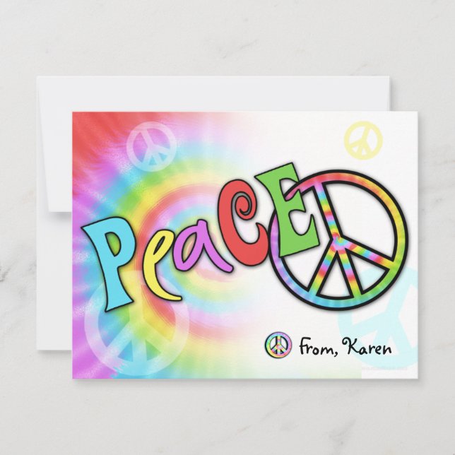 Carte couleur PEACE Note (Devant)