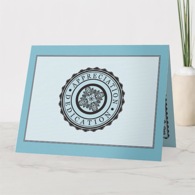 Carte Couleur personnalisée 10 ans de bourse de service  (Devant)