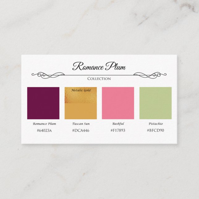 Carte couleur Romance Plum n Rose Mariage Collecti (Devant)