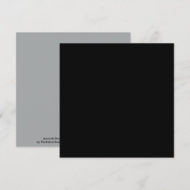 Carte Couleur solide noire classique intemporelle (Devant / Derrière)