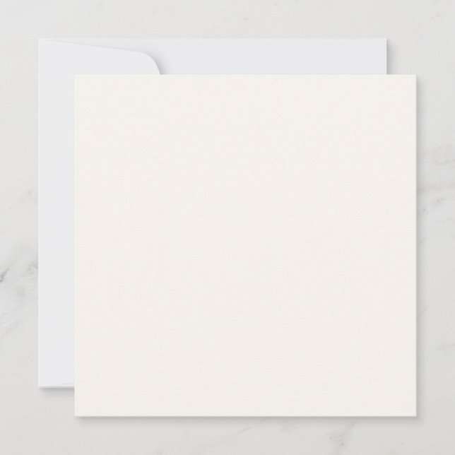 Carte Couleur unie blanche florale crémeuse (Devant)