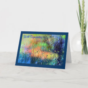 Carte Couleurs automnales à travers une fenêtre pluvieus