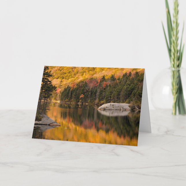 Carte Couleurs d'automne reflétées sur l'étang du castor (Devant)