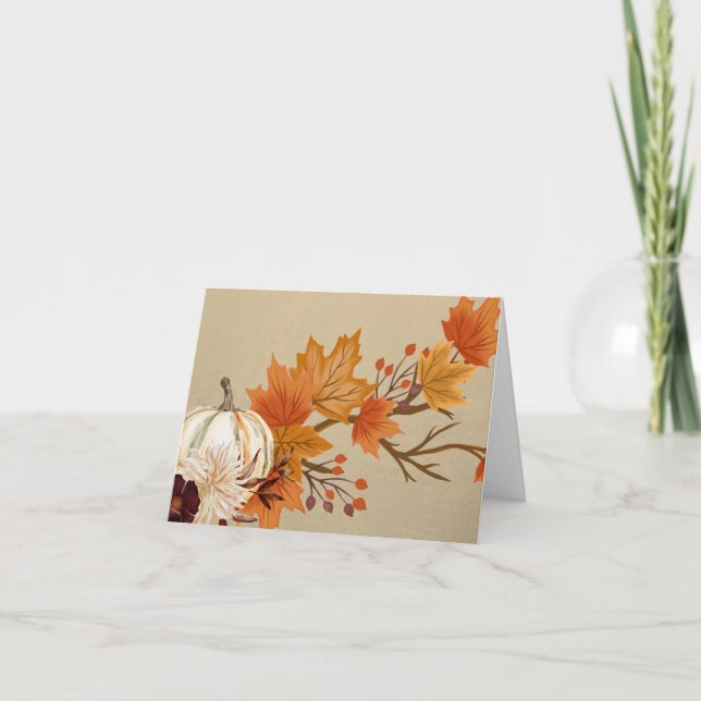 Carte Couleurs d'automne vides (Devant)