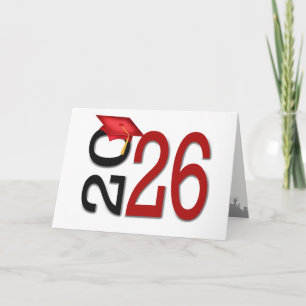 Carte Couleurs de l'école Rouge et Noir de la promotion