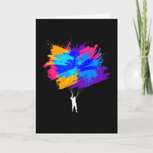 Carte Couleurs de parachute Skydiver Skydiver
