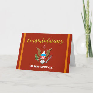 Carte Couleurs de retraite des marines militaires emblèm