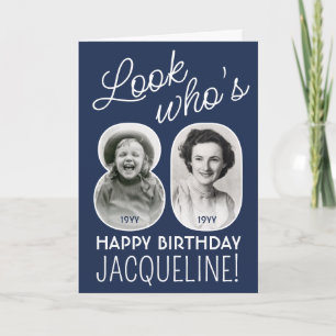 Carte Couleurs DIY • Regarde qui a 80 ans Joyeux Anniver