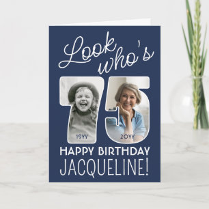 Carte Couleurs DIY • Regardez qui a 75 ans Joyeux Annive