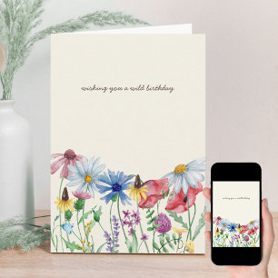 Carte Country Fleur sauvage Wild Birthday Card
