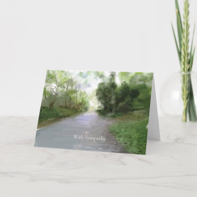 Carte Country Road Sympathy Card (Devant)