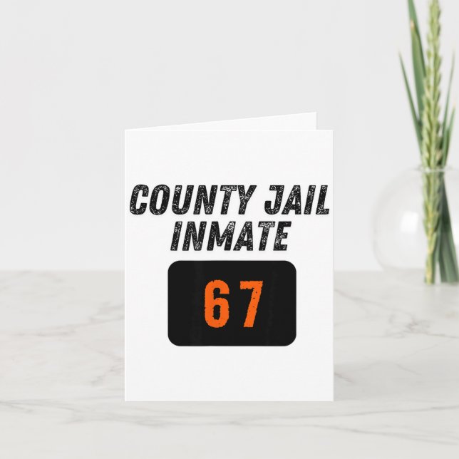 Carte County Jail Prison Inmate 67 Halloween Funny Mens  (Devant)