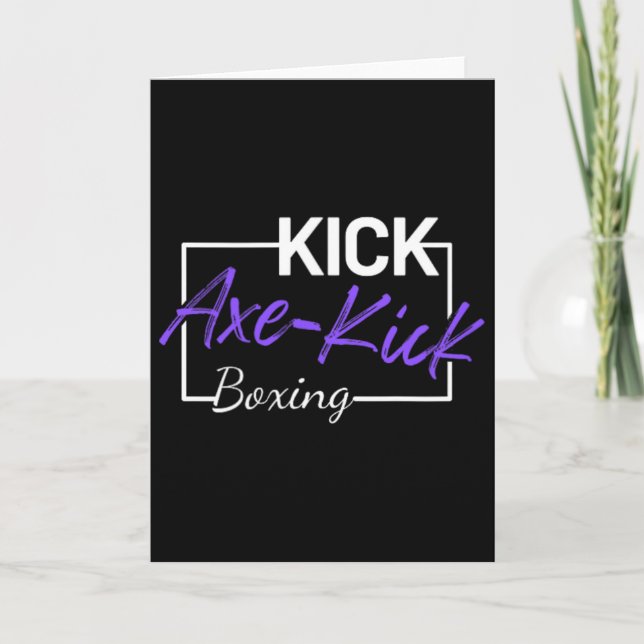 Carte Coup de pied de hache de kickboxing (Devant)