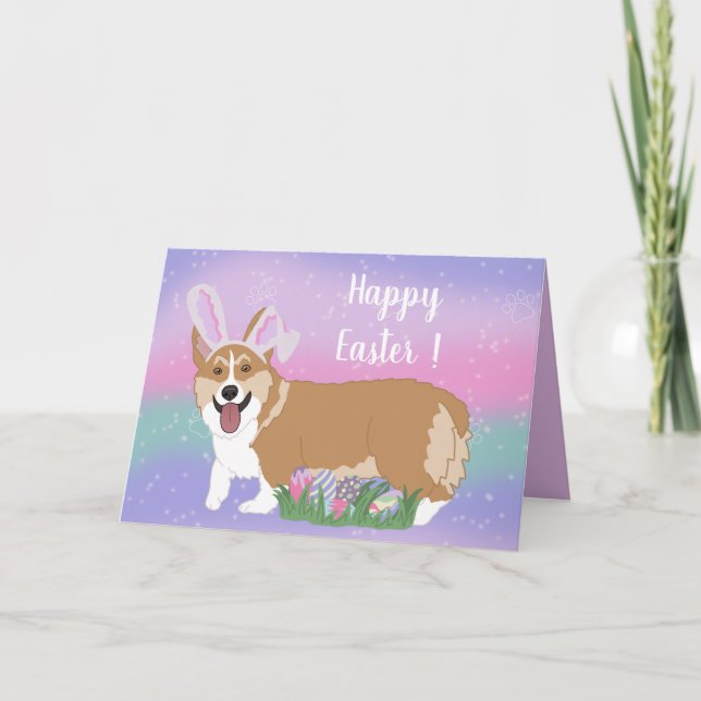 Carte Coupe de corgi gallois de Pâques (Devant)