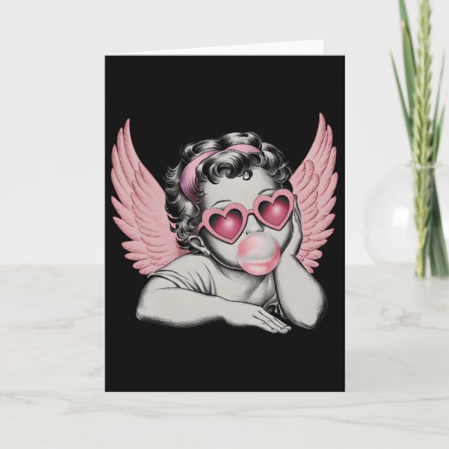 Carte Coupe de la Saint-Valentin Rétro Cœur Célibataire  (Devant)