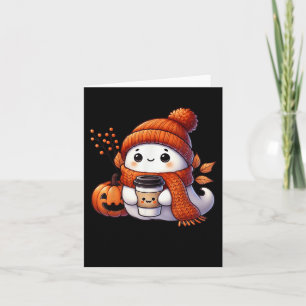 Carte Coupe d'épices Citrouille Ghost mignonne Halloween
