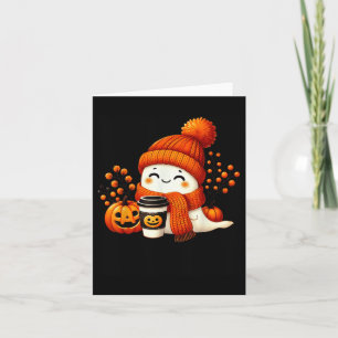 Carte Coupe d'épices Citrouille Ghost mignonne Halloween