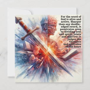 Carte Couper au coeur (Hébreux 4:12)