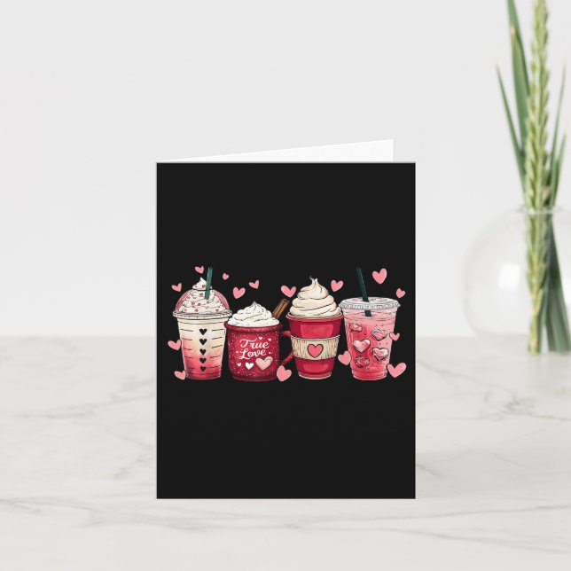 Carte Coupes Lover Café Latte Crème glacée Valentines Jo (Devant)