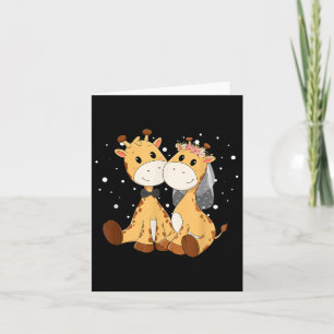 Carte Coupl Mariage De Mariée Et De Pièce De Giraffe