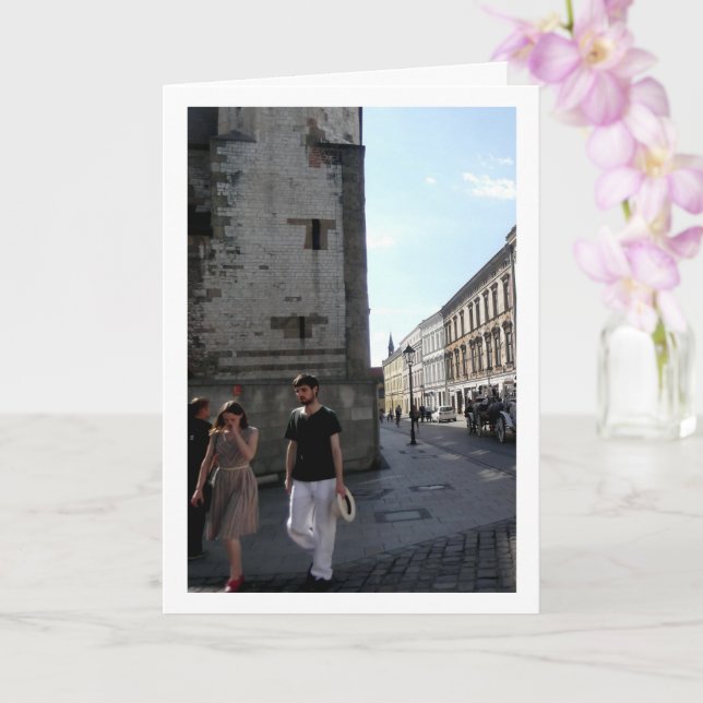 Carte Couple à Cracovie, Pologne (Orchidée)