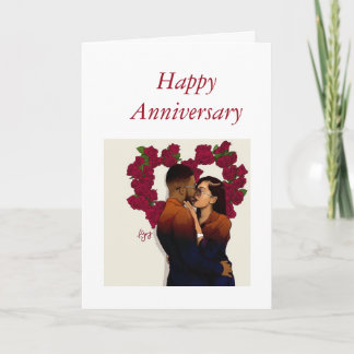 Carte Couple afro-américain - Anniversaire