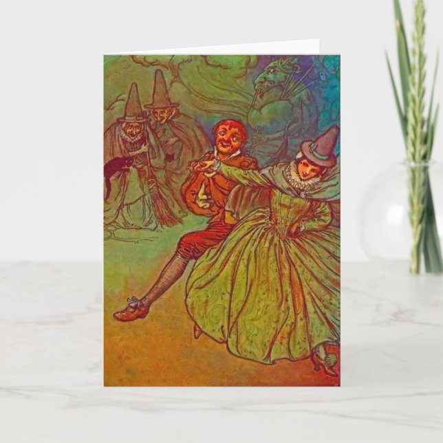 Carte Couple Danse avec Sorcières regarder (Devant)
