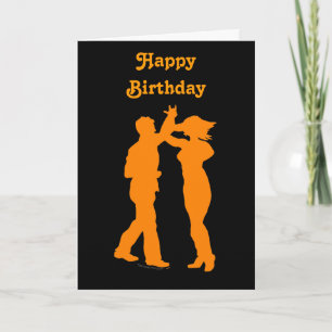 Carte Couple Danse Spin Danser Silhouette