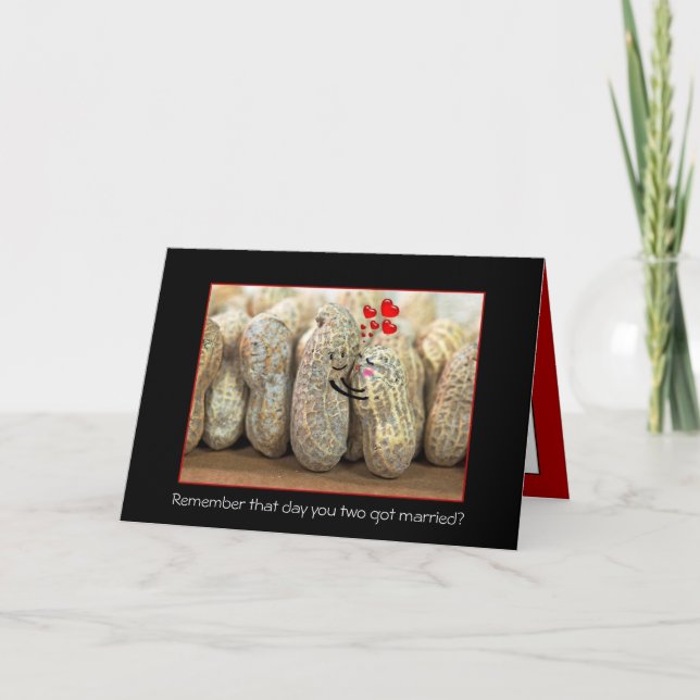 Carte Couple d'arachide mignonne Anniversaire (Devant)