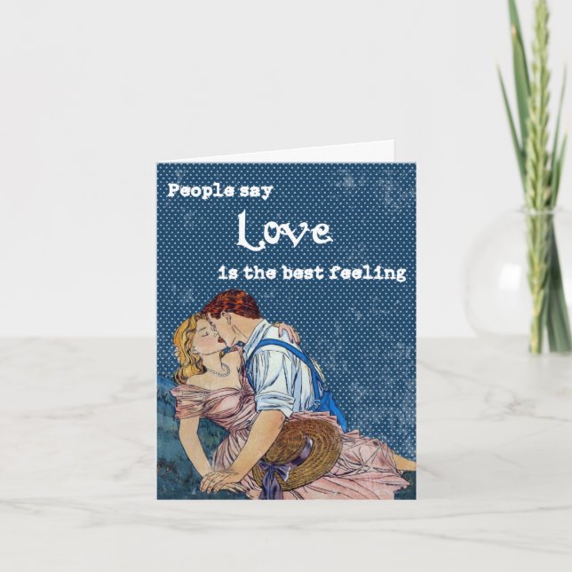 Carte Couple de baiser - design sur demande (Devant)