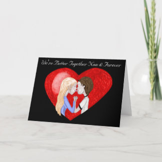 Carte Couple de baiser (Valentine)