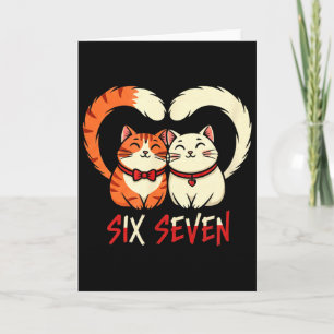 Carte Couple de chats mignons Saint-Valentin Amour roman