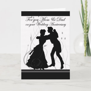 Carte Couple de danseurs maman et papa pour anniversaire
