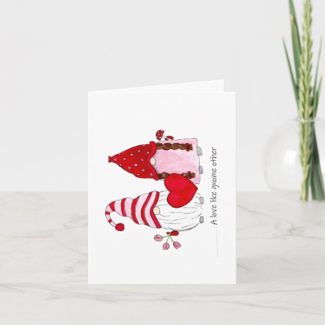Carte Couple de gnomes Un amour comme gnome autre (Devant)