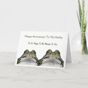 Carte Couple de grenouille mignonne : Épouse Hoppy : Ann