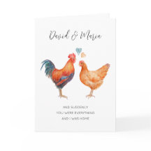 Couple de poulet mignon Vous Aimez Pour Toujours A