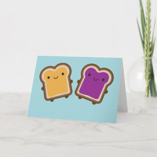 Carte Couple de sandwich au beurre de cacahuète et à la 
