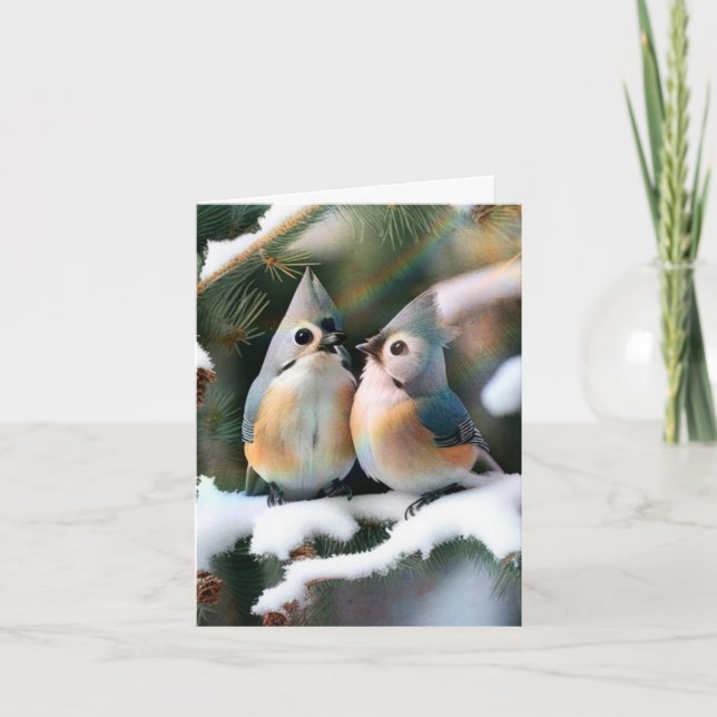 Carte Couple de souris de tireur touffu (Devant)
