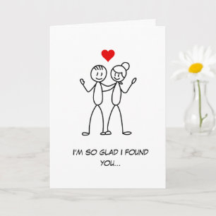 Carte Couple de Stickman hilarant Saint-Valentin drôle