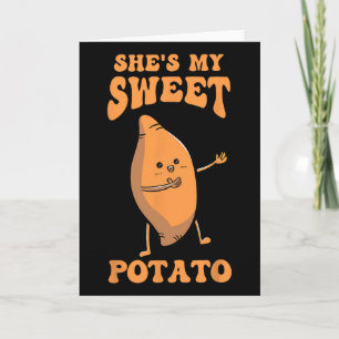 Carte Couple de Thanksgiving Elle est ma patate douce