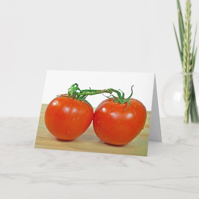 Carte couple de tomates mûres anniversaire de mariage (Devant)