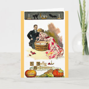 Carte Couple d'Halloween victorien