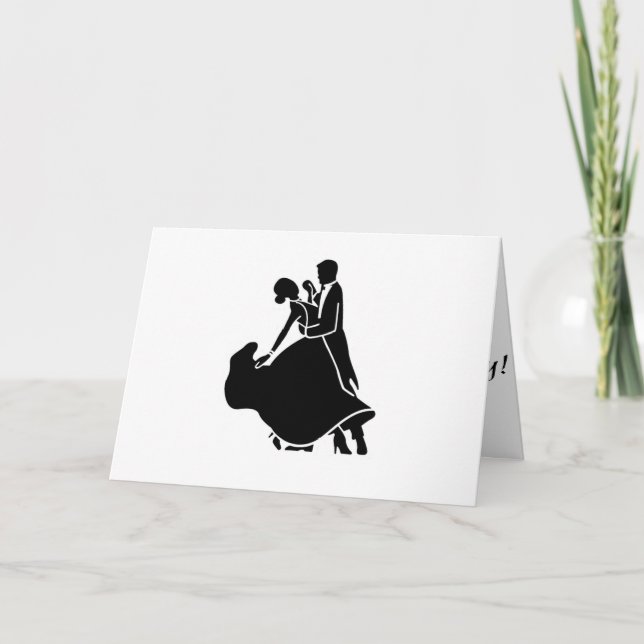 CARTE COUPLE FAISANT LA "BONNE DANSE POUR VOUS" (Devant)