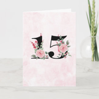 Carte Couple floral 15 - Anniversaire