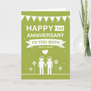Carte Couple gay Joyeux anniversaire