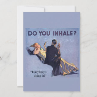 Carte Couple Glamor des années 1920 Vous inhalez?